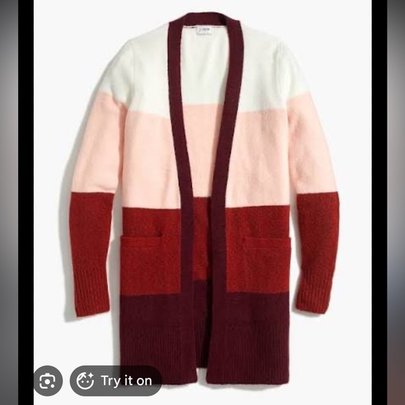 J. Crew Sweaters - J. Crew Colorblock Open-front Cardigan Sweater In Extra-soft Yarn M